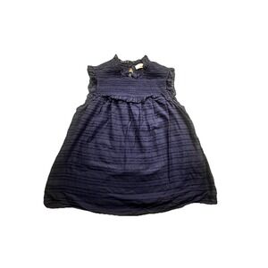 Vineyard Vines Smocked‎ Blouse Sleeveless Navy Blue Size S